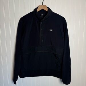 MountainHardware Men's Black Fleece 1/4 Snap Sweater Jacket Size Medium
